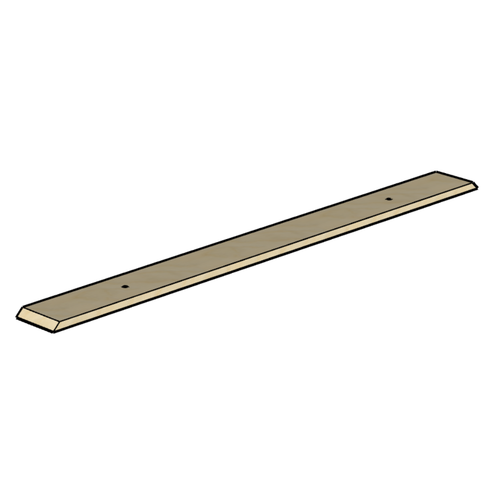 An easy to install single ceiling cleat. Suitable for flat ceilings and vertical mounting on angled ceilings. These are the same as the vertical cleats above, just used in a different location (ceilings).